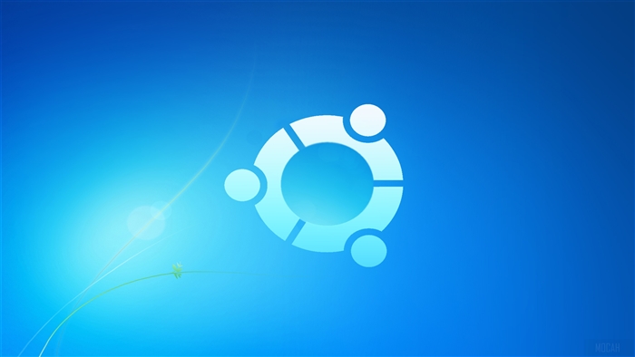 Ubuntu Logo on Windows 7 Style Wallpaper 4K