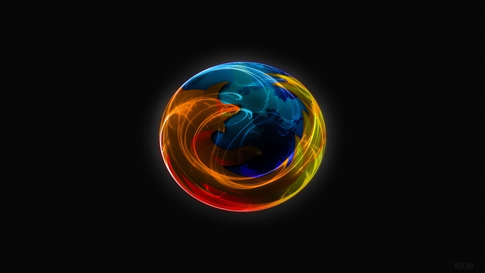 Firefox logo abstract sphere 4K