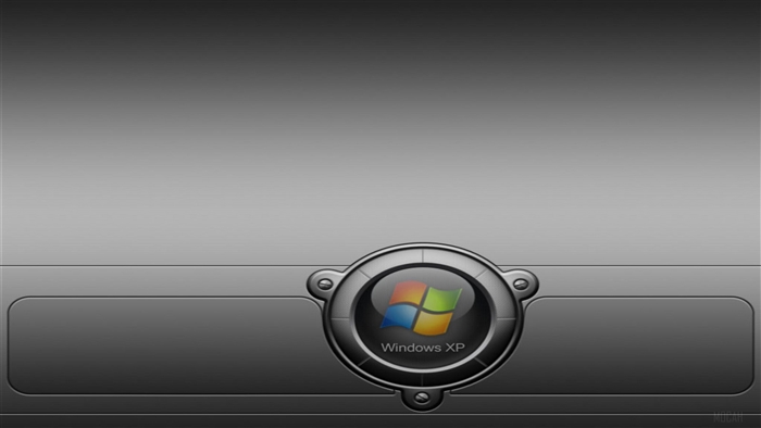 Windows XP logo on metallic background 4K