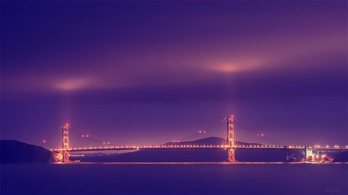 Golden Gate Bridge at Night 4K