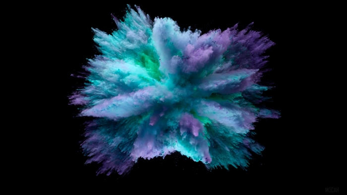 Blue and Purple Powder Explosion 4K
