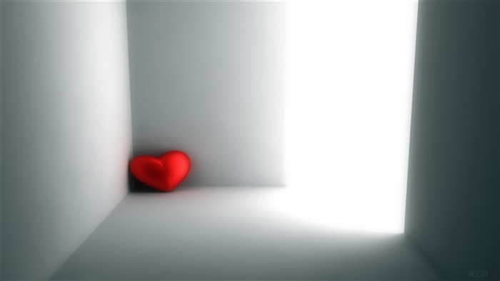 Red Heart in a Dark Corner