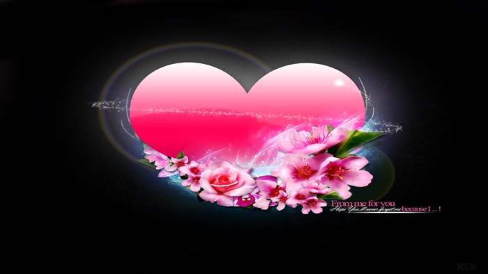 Heart and flowers