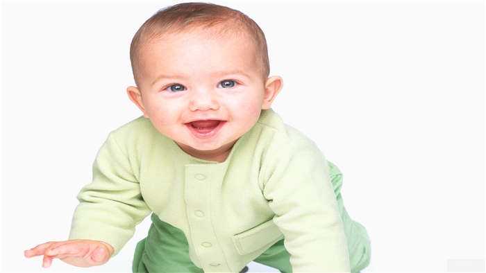 Cute Baby in Green Outfit 4K