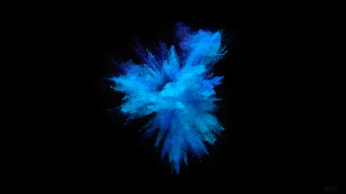 Blue Powder Explosion 4K