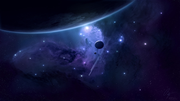 Planets in a Nebula 4K