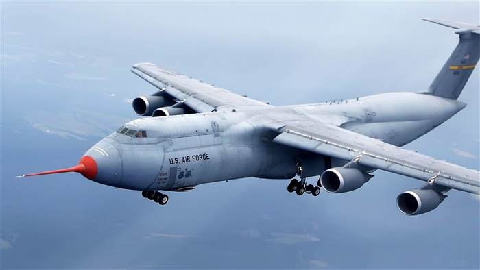 U.S. Air Force C-5 Galaxy aircraft in flight