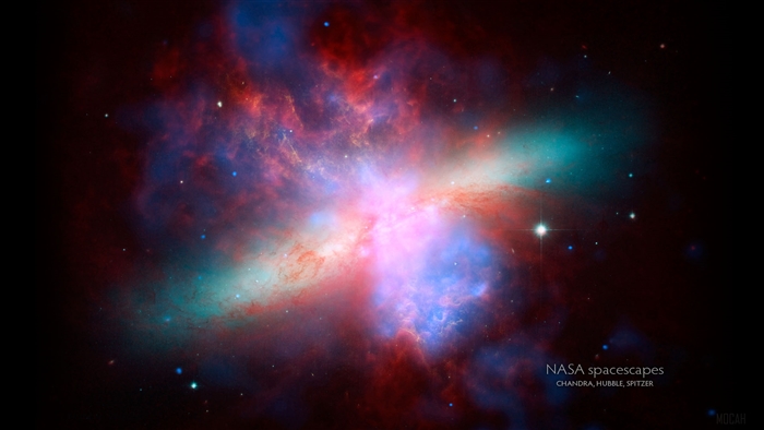 NASA Hubble Spitzer Chandra Spacescape 4K
