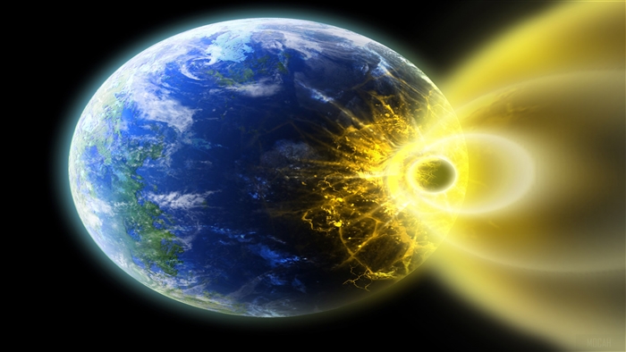 Earth with Solar Flare 4K