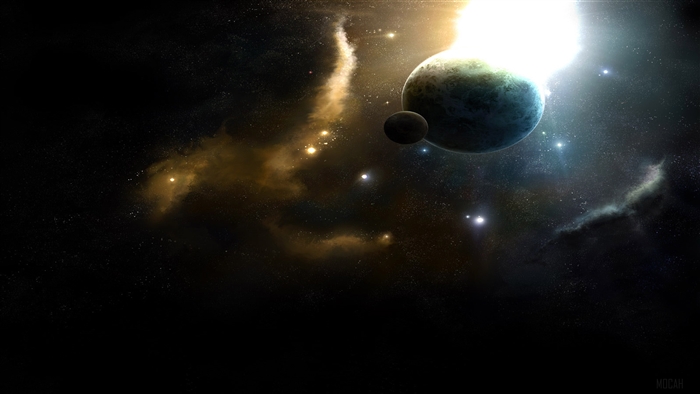 Planets and nebulae in space 4K