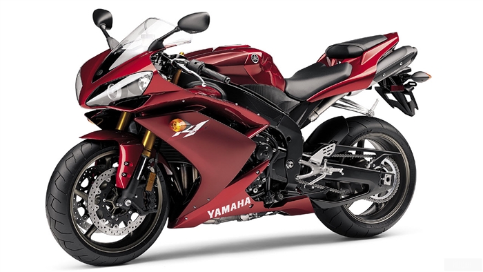 Red Yamaha R1 Motorcycle 4K