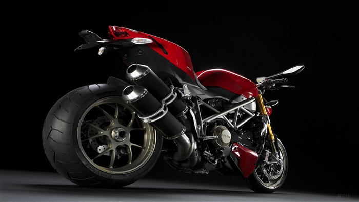 Red Ducati Streetfighter Motorcycle 4K
