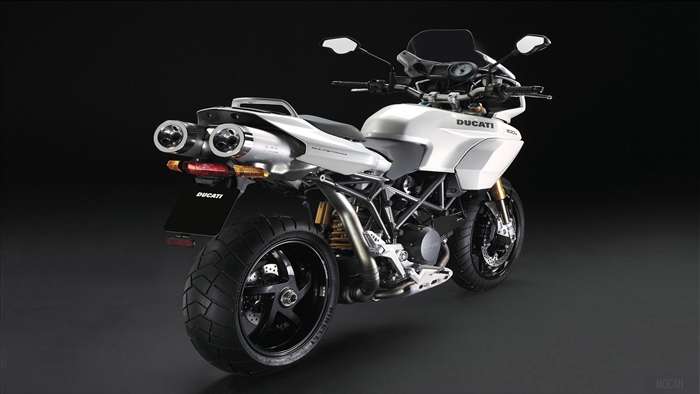 Ducati Multistrada Motorcycle in Pearl White Livery 4K
