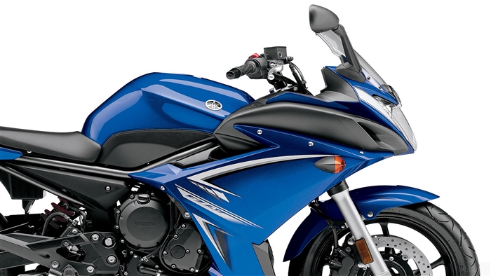 Yamaha FZ6R Motorcycle Blue 4K