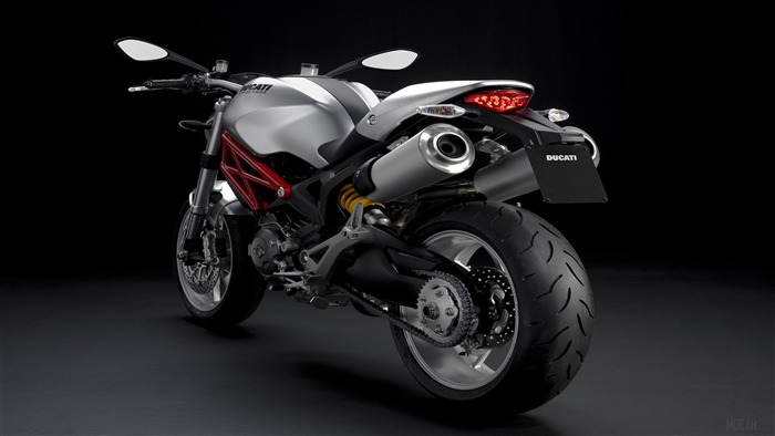 Ducati Monster 1100 Motorcycle Rear View 4K