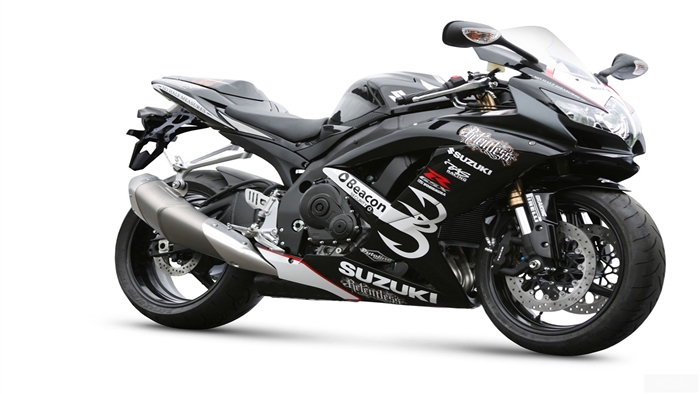 Black Suzuki GSX-R600 Sports Motorcycle 4K