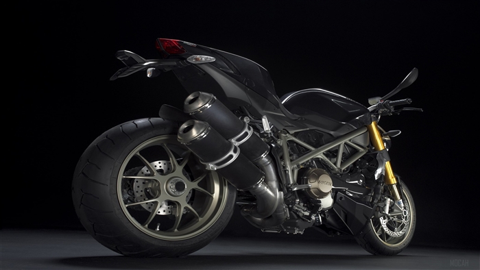 Ducati Streetfighter Motorcycle Rear View 4K