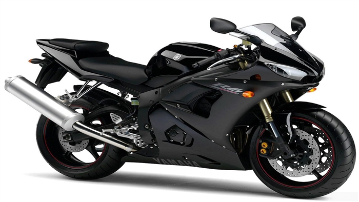 Black Yamaha R6 Sports Bike 4K