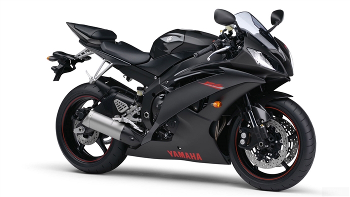 Black Yamaha R6 Motorcycle 4K
