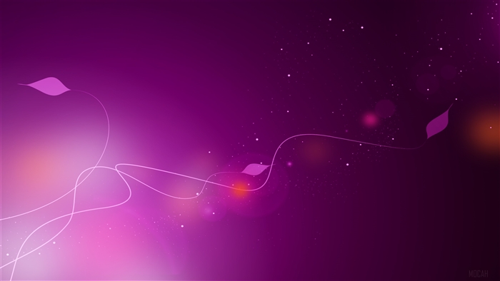 Purple abstract floral design with glowing lights