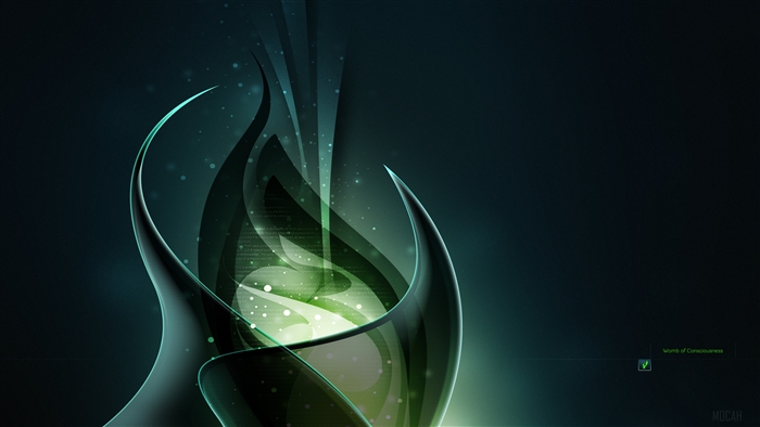 Abstract Green Consciousness 4K