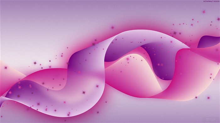 Abstract Swirls and Stars 4K
