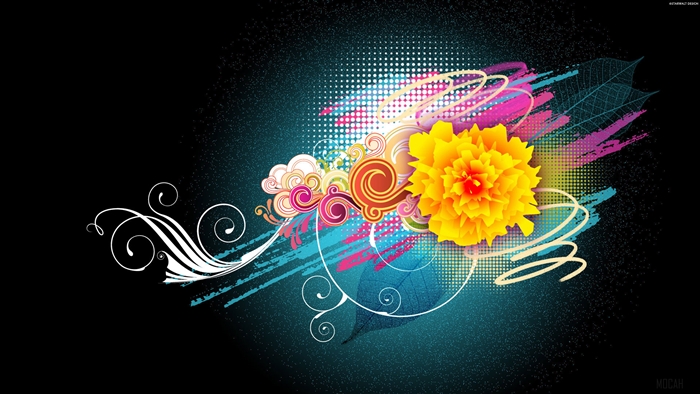 Abstract Floral Vector Design with 4K Resolution
