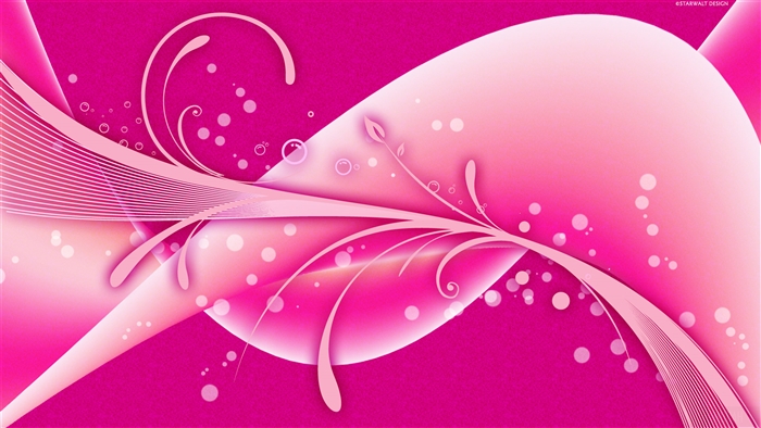 Pink Abstract Swirls and Bubbles 4K