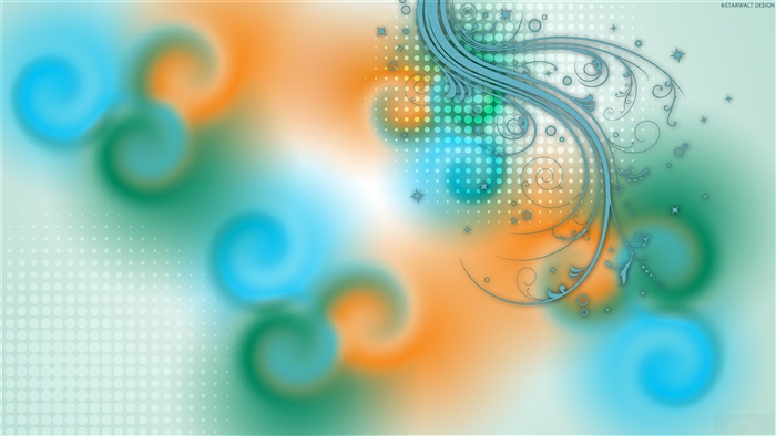 Abstract Swirls and Floral Design 4K