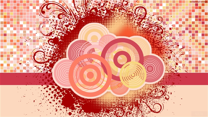 Abstract Circles and Splatter Design 4K