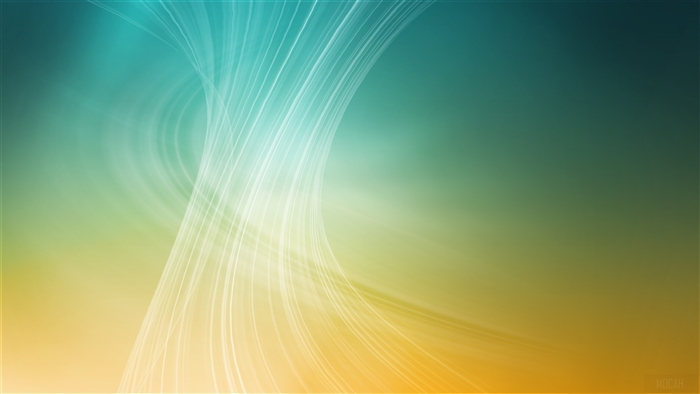 Yellow and Blue Abstract Wave 4K