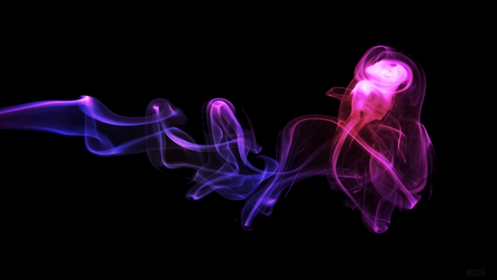 Purple and pink smoke wisps 4K