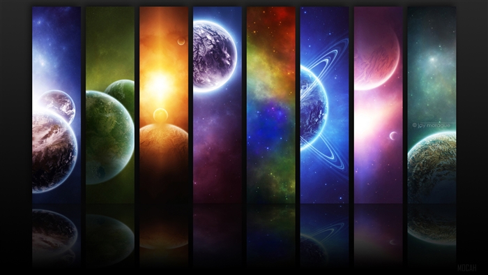 Colorful Cosmic Planets in 4K Infinity Space