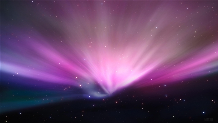 Aurora Borealis in purple and pink 4K