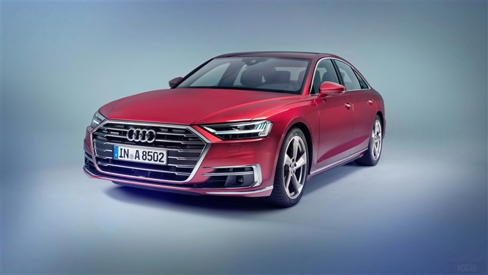 Red Audi A8 3 TDI Quattro 4K