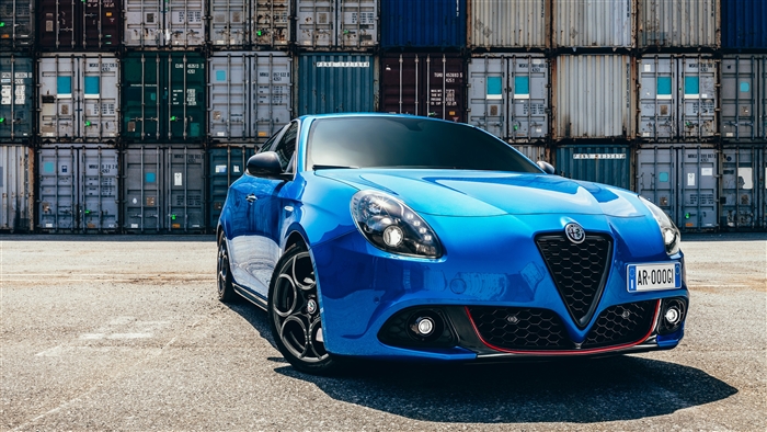 Blue 2017 Alfa Romeo Giulietta Quadrifoglio Verde 4K