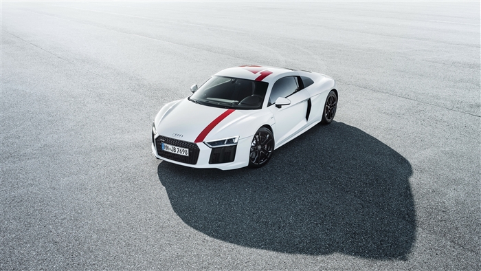 White Audi R8 V10 RWS 2018 4K