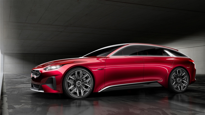 Red Kia Proceed Concept car 4K