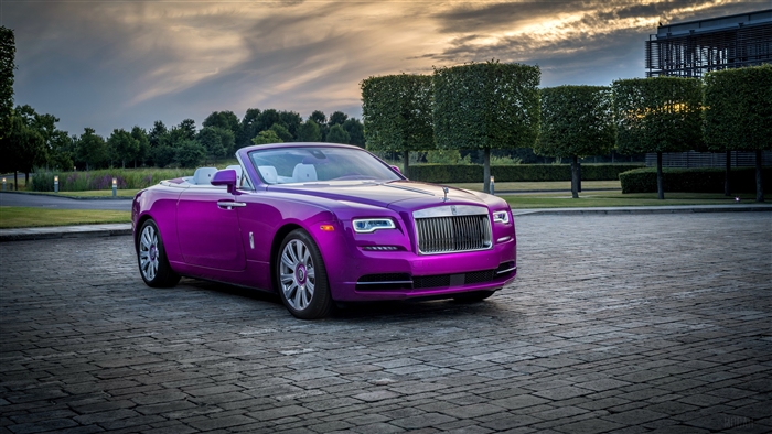 Rolls Royce Dawn Convertible in Fuxia 4K