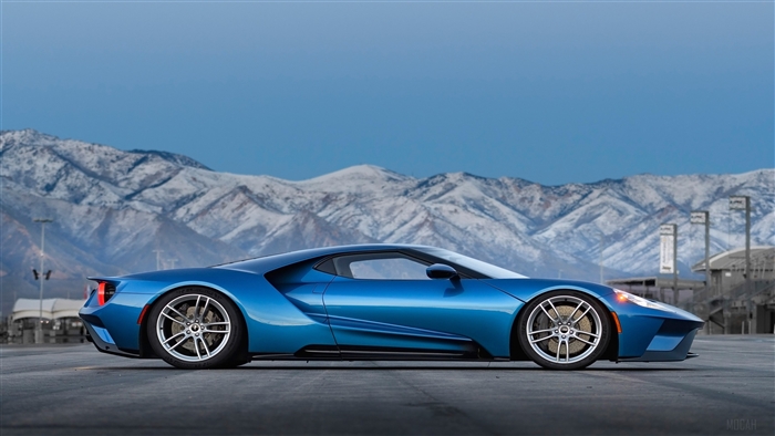 Blue Ford GT 4K
