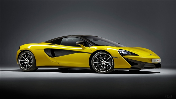 Yellow McLaren 570S Spider 4K