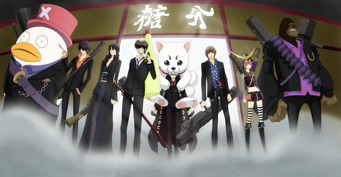 Gintama characters with weapons