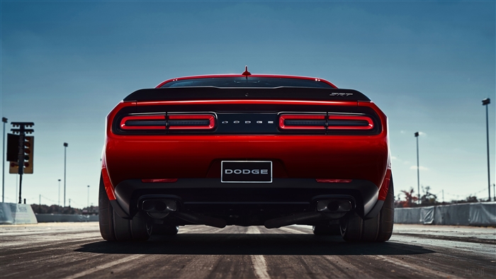 Red Dodge Challenger SRT Demon 4K