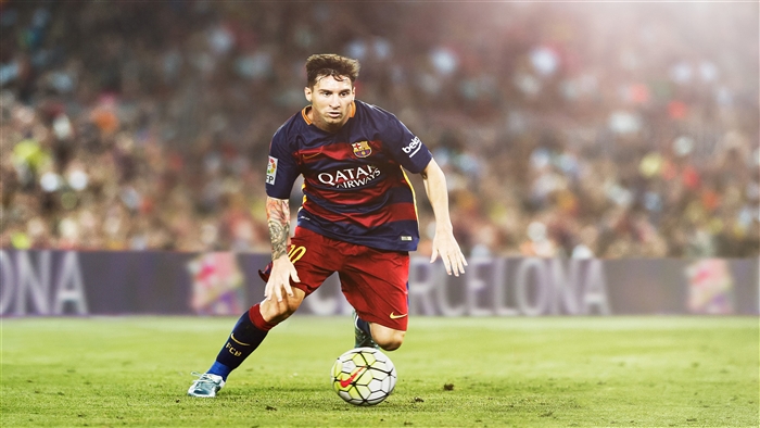 Lionel Messi playing for FC Barcelona 4K