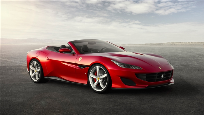 Red Ferrari 812 Superfast Convertible 4K