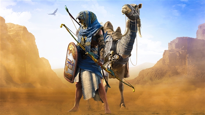Bayek and Camel from Assassin's Creed Origins 4K