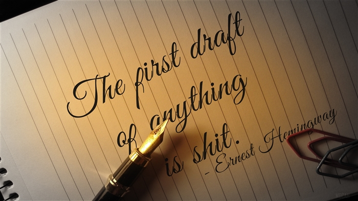 First Draft Quote by Ernest Hemingway 4K
