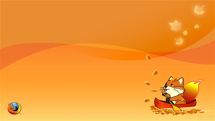 Firefox Fox in Canoe with Falling Leaves 4K