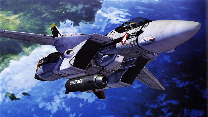 VF-1 Valkyrie Jet Fighter in Space 4K