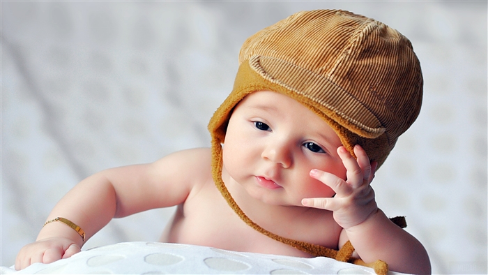 Cute Infant in a Hat 4K